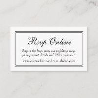 Double-Bordered White RSVP Online