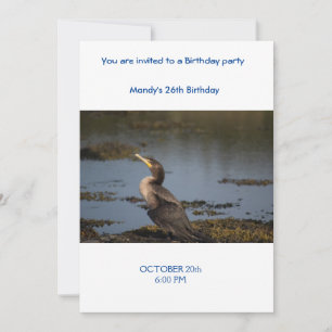 Double breasted cormorant invitation