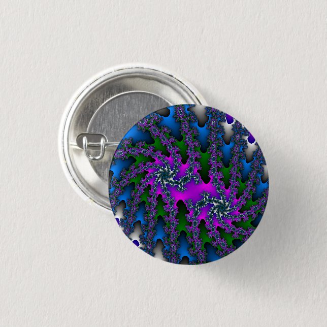 Double Burst 1 Inch Round Button (Front & Back)