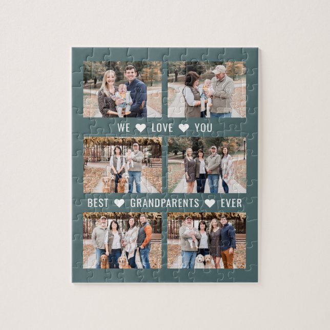 Double Captions Editable Colour Custom Photo Puzzl Jigsaw Puzzle (Vertical)