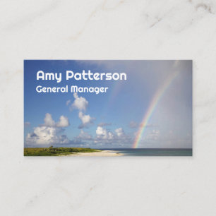 Double Cartes de visite de plage Rainbow