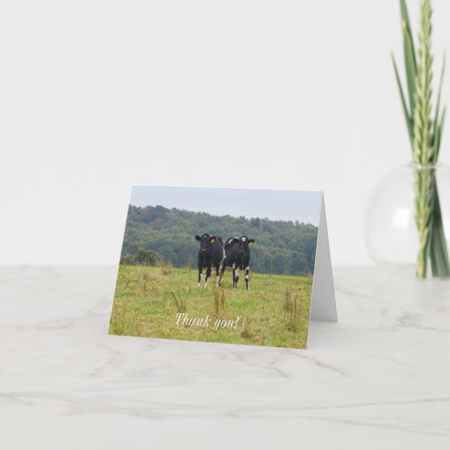 Double Cattle Troube Thank You Card (Front)