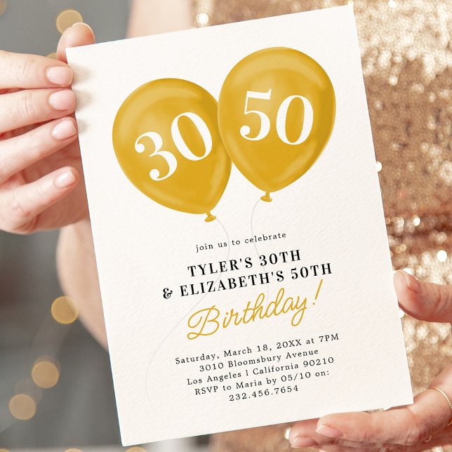 Double Celebration Joint Birthday Party Invitation (Creator Uploaded)