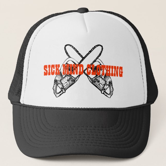 DOUBLE CHAINSAW LID TRUCKER HAT (Front)
