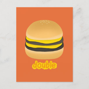 Double cheese burger version2 postcard