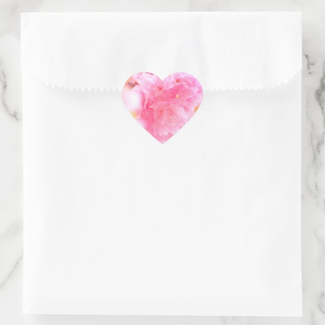 Double cherry blossoms: Azuma-nishiki Heart Sticker (Bag)