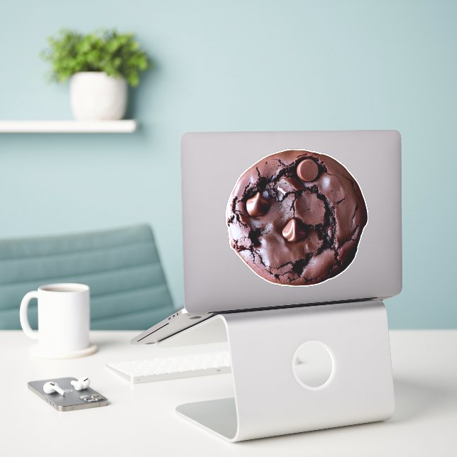 Double Chocolate Cookie Sticker (Laptop On Desk)