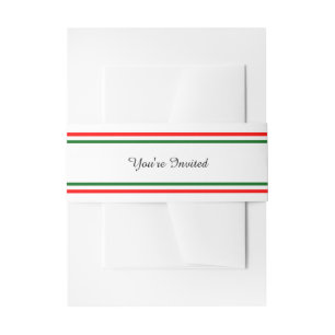 Double Christmas Trim - Belly Band Invitation Belly Band