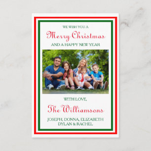 Double Christmas Trim Photo - 3x5 Christmas Card