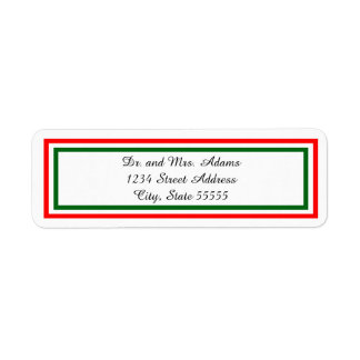 Double Christmas Trim - Return Address Label