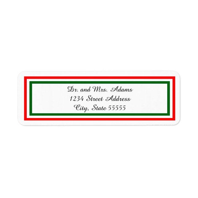 Double Christmas Trim - Return Address Label (Front)