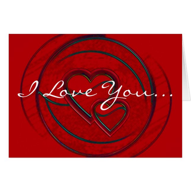 Double Coeur Je T'Aime En Blanc (Devant horizontal)