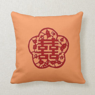 "Double coussin chinois de bonheur "