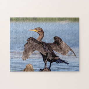 Double-crested Cormorant on Lake Champlain Jigsaw Puzzle