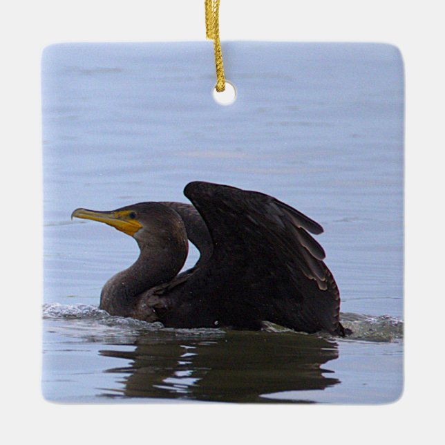 Double-crested Cormorant Ornament  (Front)