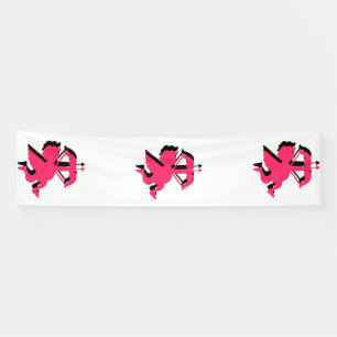 Double Cupid Valentine's Day 2.5x10 Vinyl Banner