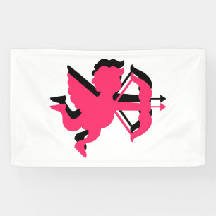 Double Cupid Valentine's Day 3x5 Vinyl Banner