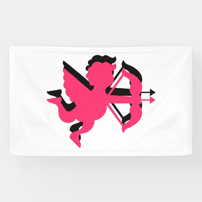 Double Cupid Valentine's Day 3x5 Vinyl Banner (Horizontal)