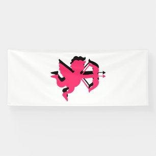 Double Cupid Valentine's Day 4x10 Vinyl Banner