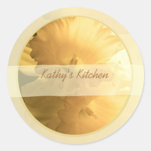 double daffodils spice jar labels