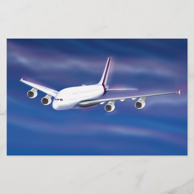 Double Deck Jet Airliner Stationery (Front)