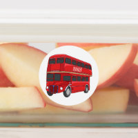 Double-decker bus cartoon illustration 