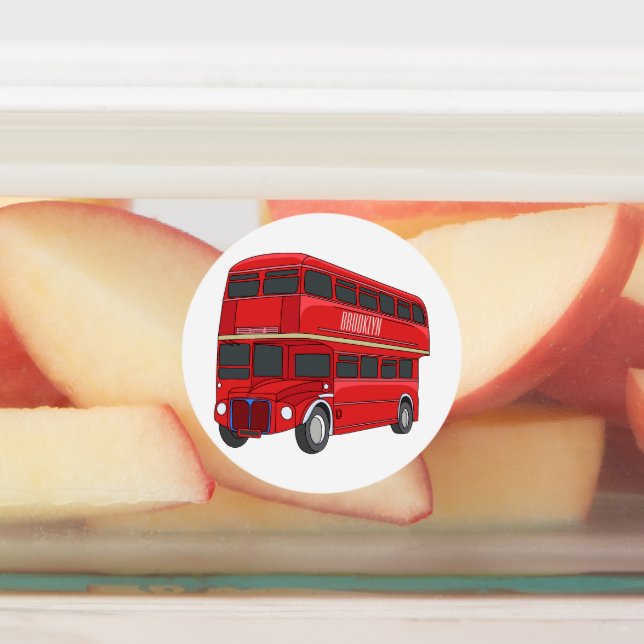 Double-decker bus cartoon illustration  (Affixed)