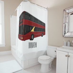 Double-decker bus cartoon illustration