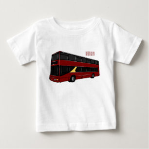Double-decker bus cartoon illustration baby T-Shirt