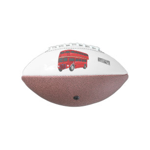 Double-decker bus cartoon illustration football