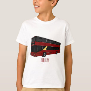 Double-decker bus cartoon illustration T-Shirt