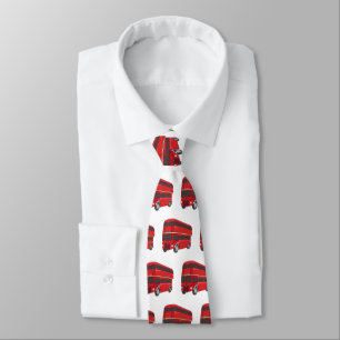 Double-decker bus cartoon illustration tie