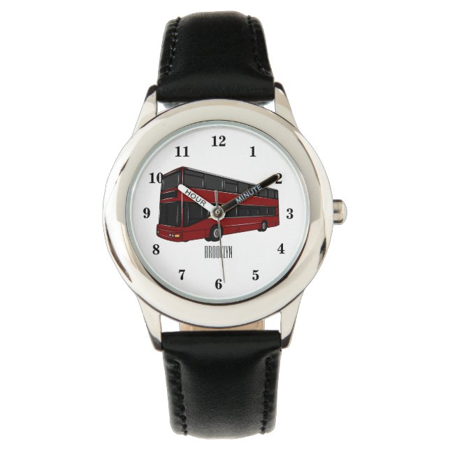 Double-decker bus cartoon illustration watch (Front)