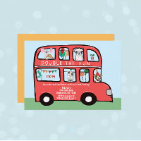 Double Decker Bus Joint Birthday Party