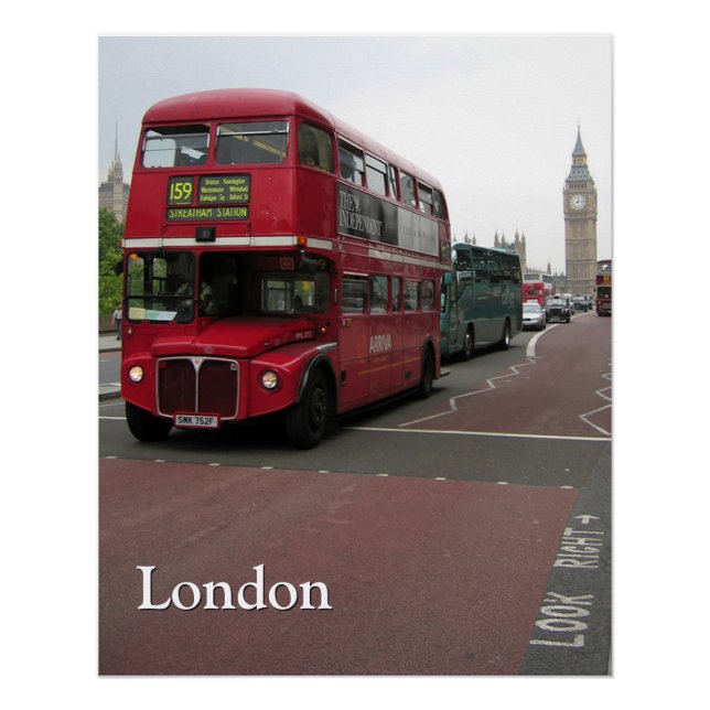 Double-decker Bus London Perfect Poster (Front)