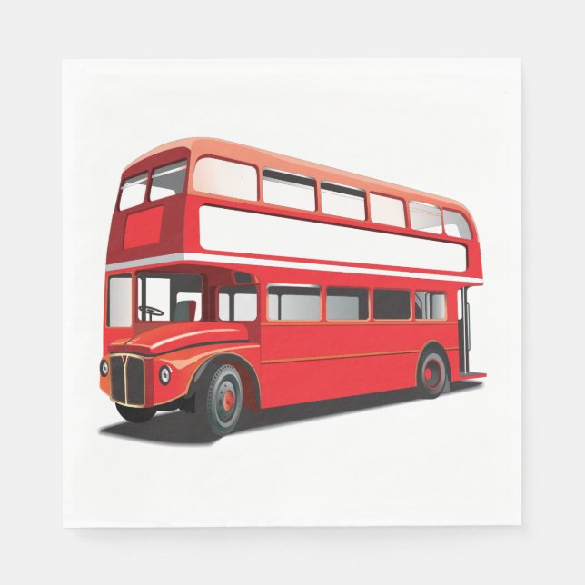 Double Decker Bus Napkin (Front)