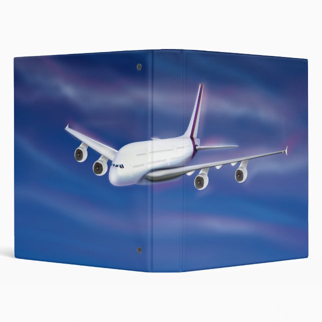 Double Decker Commercial Airplane Binder (Background)