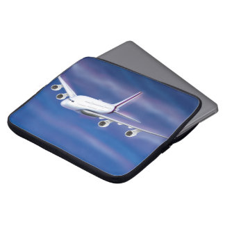 Double Decker Commercial Airplane Laptop Sleeve