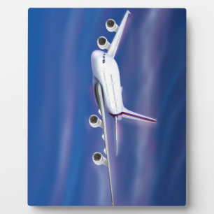Double Decker Commercial Airplane Plaque