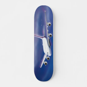 Double Decker Commercial Airplane Skateboard