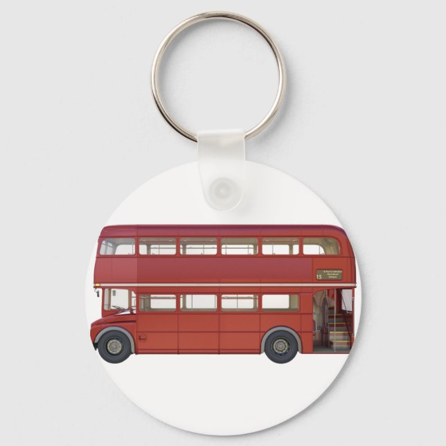 Double Decker Red Bus Keychain (Front)