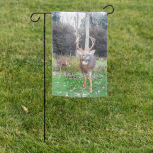 Double Deer Garden Flag