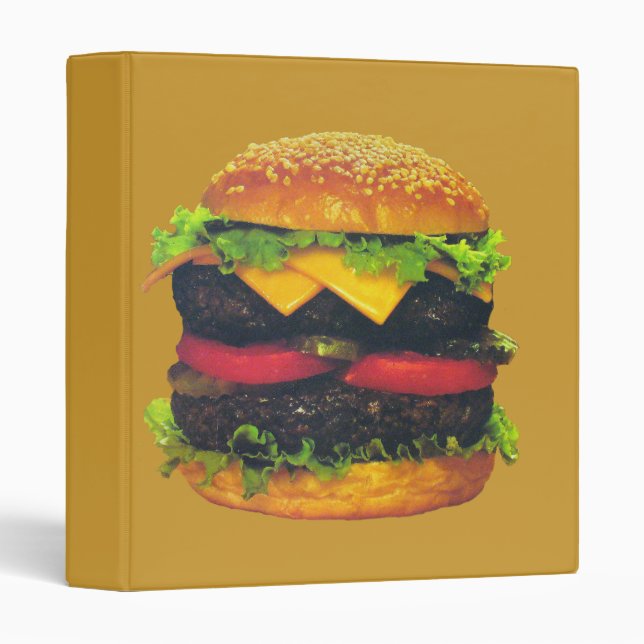 Double Deluxe Hamburger with Cheese Binder (Front/Spine)