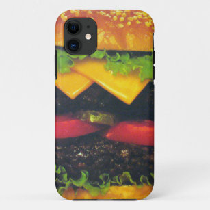 Double Deluxe Hamburger with Cheese iPhone 11 Case
