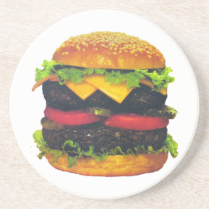 Double Deluxe Hamburger with Cheese Coaster