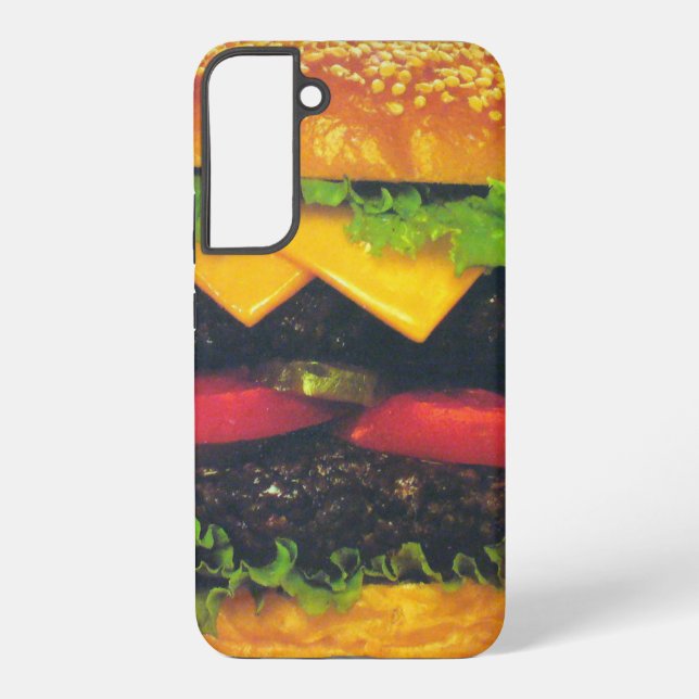 Double Deluxe Hamburger with Cheese Samsung Galaxy S22+ Case (Back)