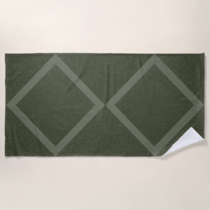 Double Diamond Moss Green Towel – Customizable
