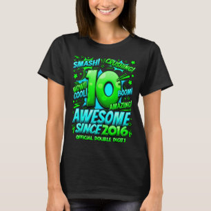 Double Digits 10 Year Old Boys 10th Birthday Boy  T-Shirt