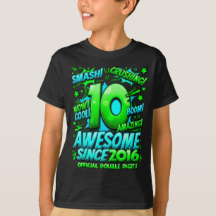 Double Digits 10 Year Old Boys 10th Birthday Boy T-Shirt