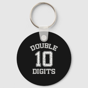 Double Digits 10th Birthday 10 Year Old Keychain